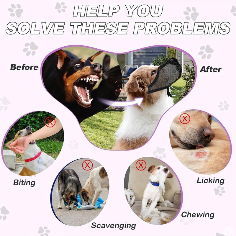 TOEECY Muzzle for Dogs, Dog Muzzle with Adjustable Loop, Breathable,