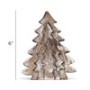 DEMDACO Nesting Trees Whitewashed 8 x 6 Mango Wood Christmas