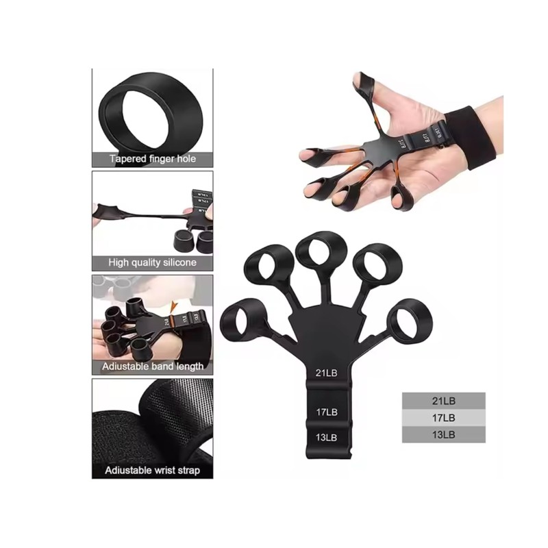 2 Pack Finger Strength trainer- Adjustable Resistance From 13 to
