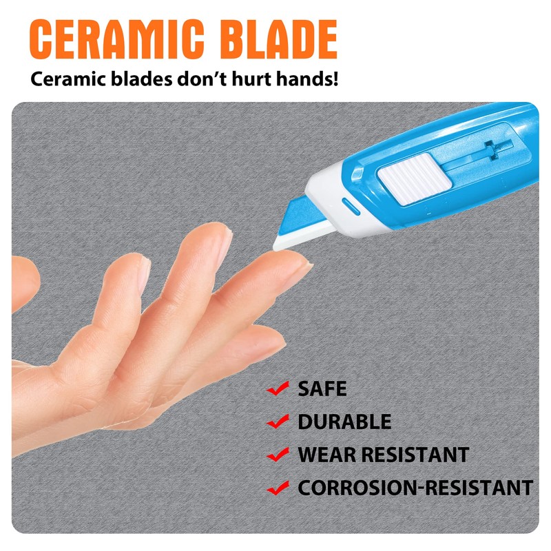 XW Ceramic Safety Box Cutter, Handy Pocket Knife, Mini Magnetic
