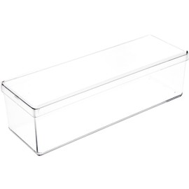 Pioneer Plastics 160C Clear Rectangular Plastic Container, 8.5" W x 2.625" D x 2.25" H, Pack of 2