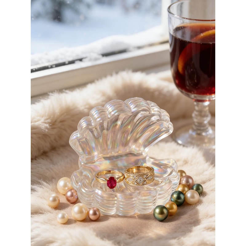Shell Jewelry Storage Silicone Mold, 2 Pieces Ocean Shell Resin