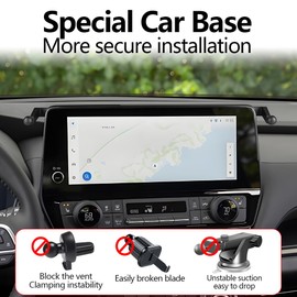 Car Phone Holder Mount Center Console Dash Organizer for Toyota Grand Highlander 2024 2025 2026 Accessories Navigation Screen Bracket Interior Decoration Mobile Cell with Dashboard hidden Storage Box