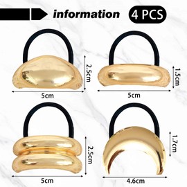 4 Pieces Of U-Shaped Hair Rope, Fashionable And Simple Hair Accessories, Ponytail Hair Rings, Hairstyle Accessories, Elastic Hair Rings.