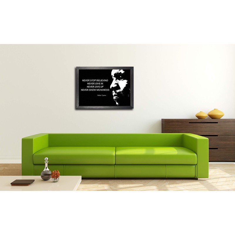 Mike Tyson Portrait A3 Unframed Black and White Quote Poster