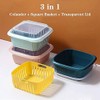 Colander Set with Strainer Bowl, Kitchen Colander with Lid Household