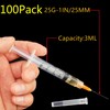 100 Pack - 3ml 25 Gauge 5/8 Inch Syringe Lab