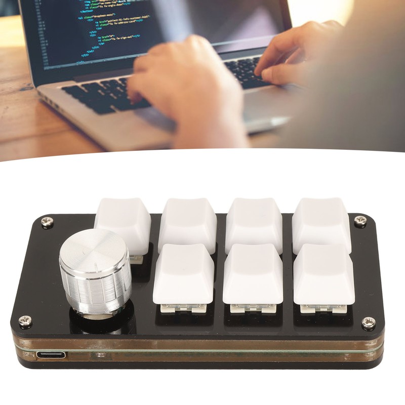 USB Mini 7 Key Keypad with Knob Custom Programming Hot
