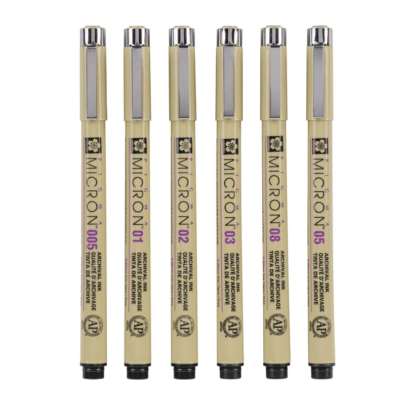 Pigma Micron 6 Fineliner Pack