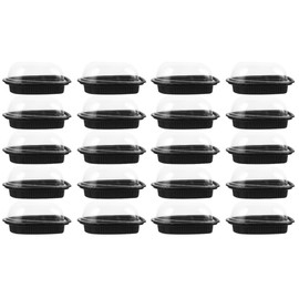 DOITOOL 20PCS Rotisserie Chicken Roaster Container with Lids - Plastic Disposable Take out Containers Carrier with Clear Dome Lid