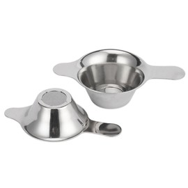 HugeDE 2 Pcs Stainless Steel Tea Filters Fine Mesh Tea Strainer Metal Tea Infuser Loose Leaf Tea Filter Tea Steeper Basket with Double Handles