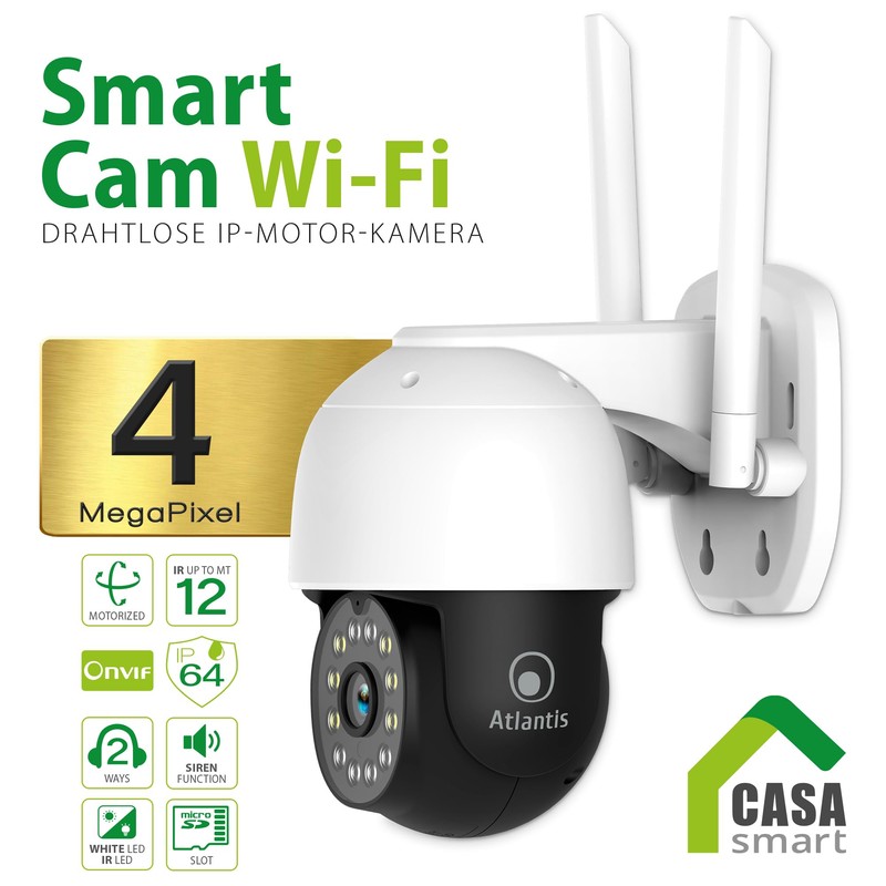Atlantis A14-SC970-PT 2K Wireless Outdoor Wi-Fi Camera, 4 Mpixel Full