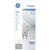 GE 97664 25-Watt 240-Lumen Specialty T4 Halogen Light Bulb, Clear,