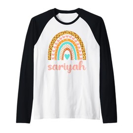 Sariyah T-Shirt Sariyah Name Birthday Shirt Gift Raglan Baseball Tee