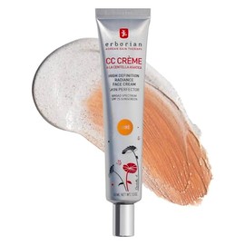 Erborian Crema CC correctora de color con Centella Asiática, Bronceado (Dore) - Corrector facial ligero multiusos con acabado iluminador que calma e