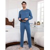 Litherday Men's Pyjamas Sets Long-Sleeve Cotton Pjs Set 2 Piece