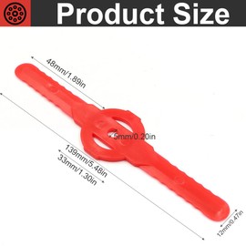 Pack of 50 Replacement Blades Grass Trimmer Replacement Blade Plastic Replacement Blade Trimmer Grass Trimmer Accessories Plastic Blade for Cordless Lawn Trimmer Universal Grass Trimmer Blade Red