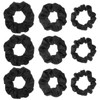Black Big Scrunchies for Women 3", 4", 5" Satin Silk