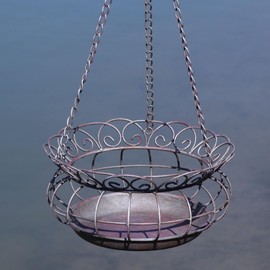 AIHAOKAN Metal Hanging Planters,Plant Hanger Basket Decorative Plant Pot Holder for Outdoor Indoor Garden, Patio, Deck, Porch, Flower Pots