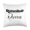 Eat My Shirtz Rummikub Queen (White Script) Logo Throw Pillow,