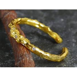 NicoWerk SRI817 Women's Silver Ring Slim 925 Sterling Silver Golden Simple with Stone Structure Uneben Zirconia Adjustable Open, Metal, Cubic Zirconia