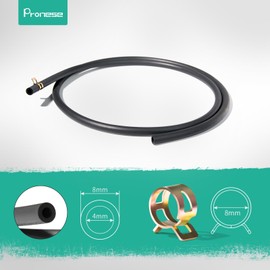 Pronese Fuel Hose, Inner Diameter 1.2 x Outer Diameter 3.1 inches (4 mm) x Outer Diameter 3.1 inches (8 mm), For Motorcycles, Gasoline Hose, 2 Layers, Total Length 4.7 ft (1.2 m), Includes 6 Hose