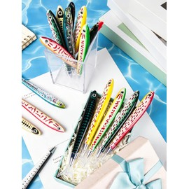 UAYVEBS 9Pcs Fish Pen, Realistic Fishing Party Favors Pen
