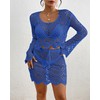 Bsubseach Crochet Coverups for Women Two Piece Swimsuit Cover Up