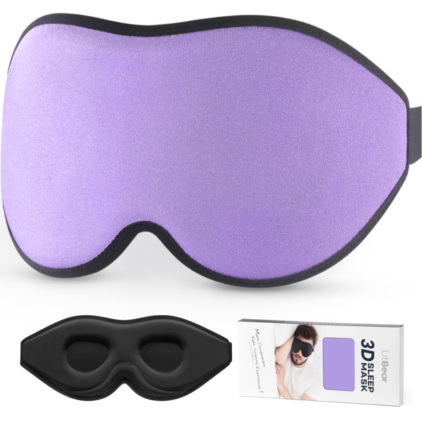 LitBear Sleep Mask for Side Sleeper Women Men, Eye Mask
