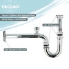 tecuro Pipe Siphon with Ventilation Valve Extra Long for Sink