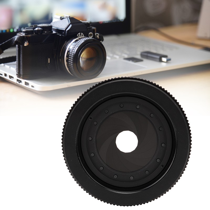 Microscope Aperture Manual Adjustable 1.5‑26mm M42 Lens Optical Diaphragm for
