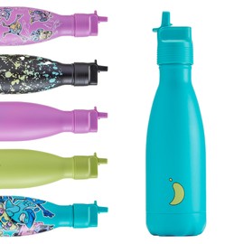 Chilly's Kids Original Bottles - 90% Stainless Steel - BPA-Free, Double Walled Vacuum Insulated Bottle - for Cold and Hot Drinks - 350ml - Aqua