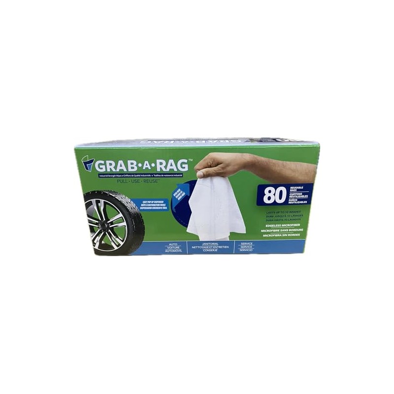 Grab-A-Rag Washable Microfibre Rags, 80-Count