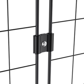 Tcevily 50 Pcs Gridwall Joining Clips Black Wire Grid Panel Connector Grid Panel Joiner Connectors Grid Wall Clamps Grid Connectors for Wall Grid Panels (50)