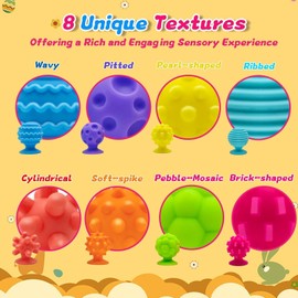 JoyJoyful 16 Stück Fidget Toys Erwachsene Kinder, Sensorik Autismus Antistress Spielzeug, Saugnapf Spielzeug Kinder, Silikon Badewannen Spielzeugs ab 3 Jahre Jungen Mädchen (Farbe ZufäLlig)