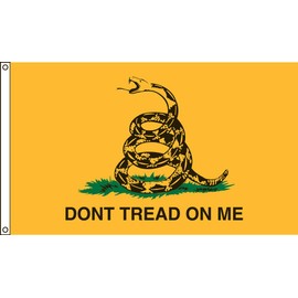 Valley Forge Flag 4-Foot by 6-Foot Nylon Gadsden Historical Flag with Canvas Header and Grommets