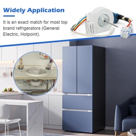 WR60X10307 WR60X10074 Refrigerator Evaporator Fan Motor - Exact Fit for GE, Hotpoint - Replaces Part Number 1550741 AP4438809 AP3191003 AP4438809