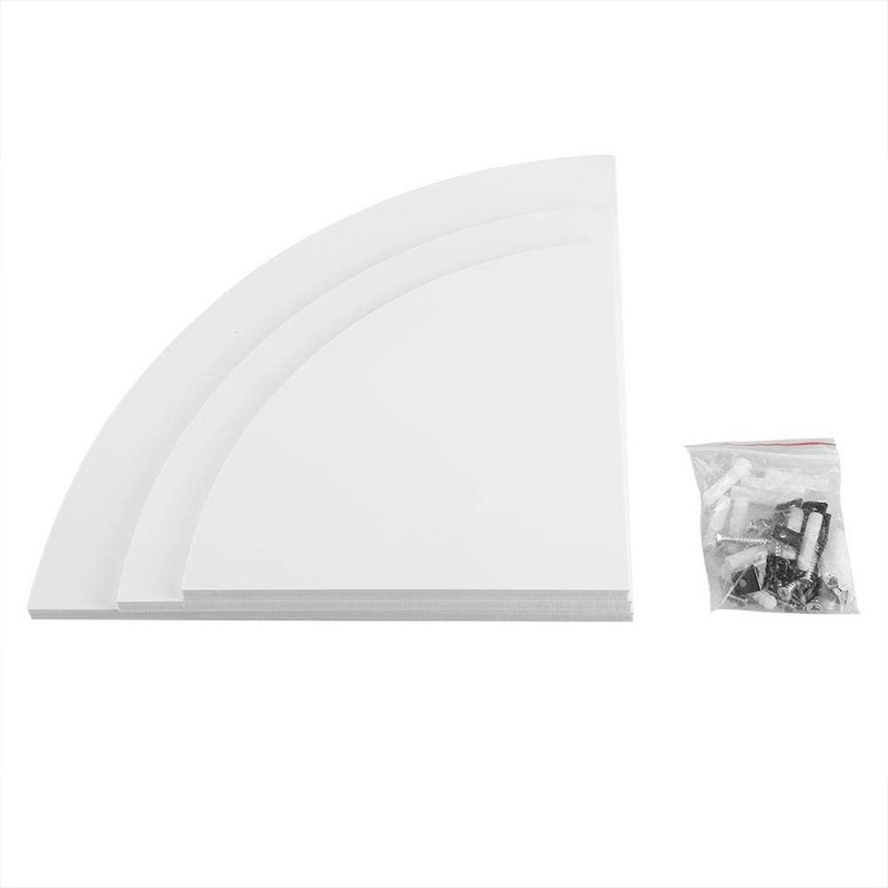 xuuyuu Corner Wall Shelves 3 Pieces Fan Shelf Wall Shelf