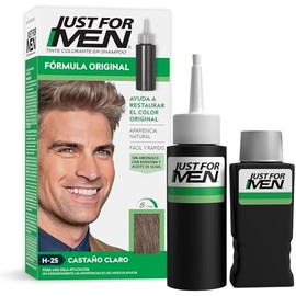 Just For Men Shampoo para Canas, Formula Original, Castaño Claro H25, Aplicación Rápida Hasta 5 Minutos, 66ml