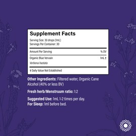 Blue Vervain Fresh Spagyric Tincture, 2oz