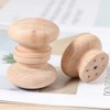 Healifty 15pcs Drawer Knobs and Pulls Wooden Round Shaped Drawer