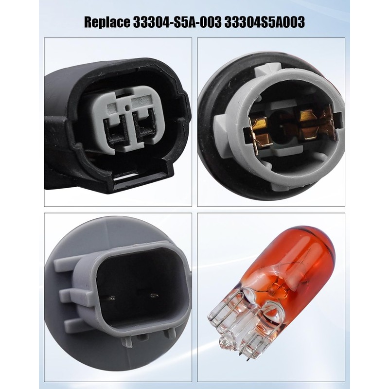 QAGGUM Turn Signal Socket Connector Fit for Honda Accord Acura