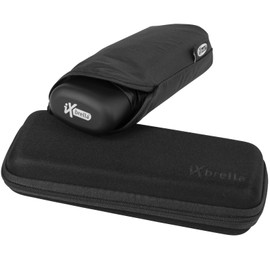 iX-brella Super Mini Pocket Umbrella - Tiny Umbrella in Case - Black