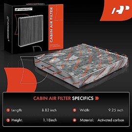 A-Premium - Filtro de aire para motor y cabina de 2 piezas con carbón activado compatible con Honda Civic 2012-2015 1.8L y Acura ILX 2013-2015 2.0L
