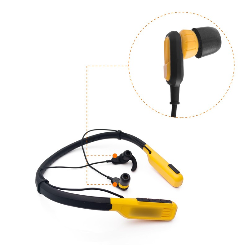 Klowcok Memory Foam Replacement Eartips for DEWALT Earbuds, Ear Tips