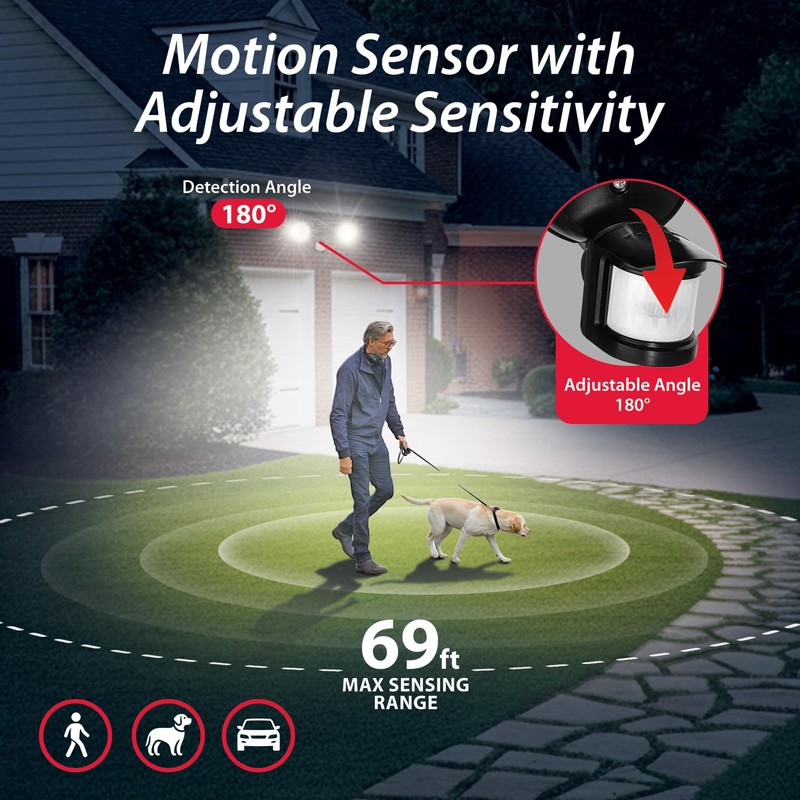 RAB Lighting LU160 Luminator Motion Sensor Outdoor Lights - Flood