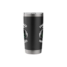 Finding Peace in Virtual Places Vr Reality Gamer Developer Stainless Steel Insulated Tumbler