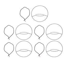 5pcs Hanging Planter Holder Rust Proof Decorative Metal Hanging Flower Pot Basket for Living Room Indoor Garden Balcony