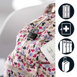 Master Lock 9120EURTBLK Pack of 2 Key Padlocks in Aluminium with Vinyl Cover, Black, 2 x 3.4 x 1.4 cm