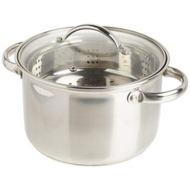 Norpro 4-Quart Steamer Cooker, 3 Piece Set, Stainless Steel